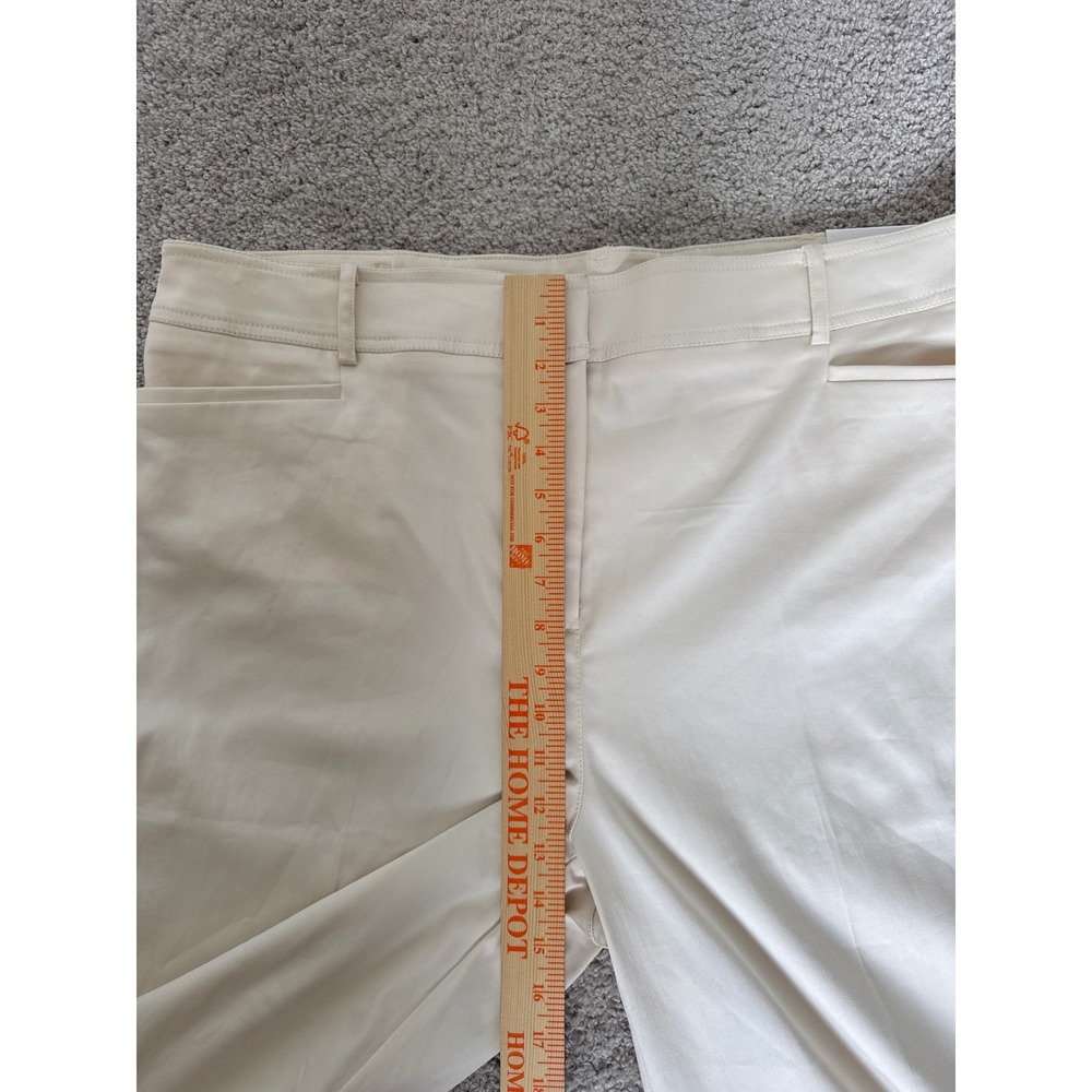 Chicos Flex Waist High Rise Wide Leg Pants Cream Alabaster Size 3.5 US 18 NWT - Picture 4 of 7